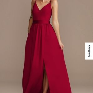 Wine Maxi Bridesmaid Dress